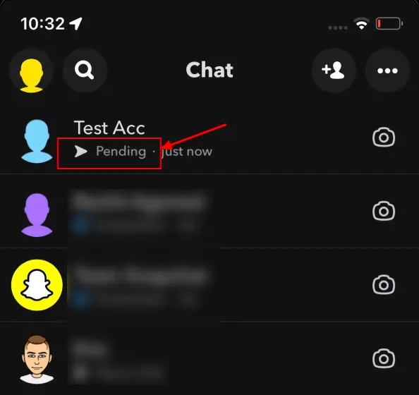 pending mean on snapchat